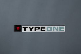 Spoon TypeOne Logo Sticker - Accessories Black/Grey 250x25mm